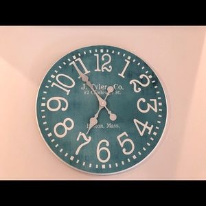 Aqua Blue Wall Clock
